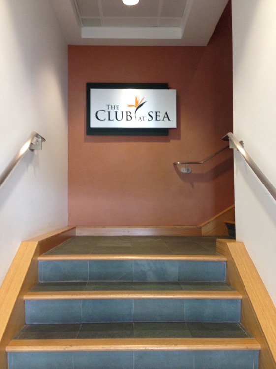 The Club entrance stairs