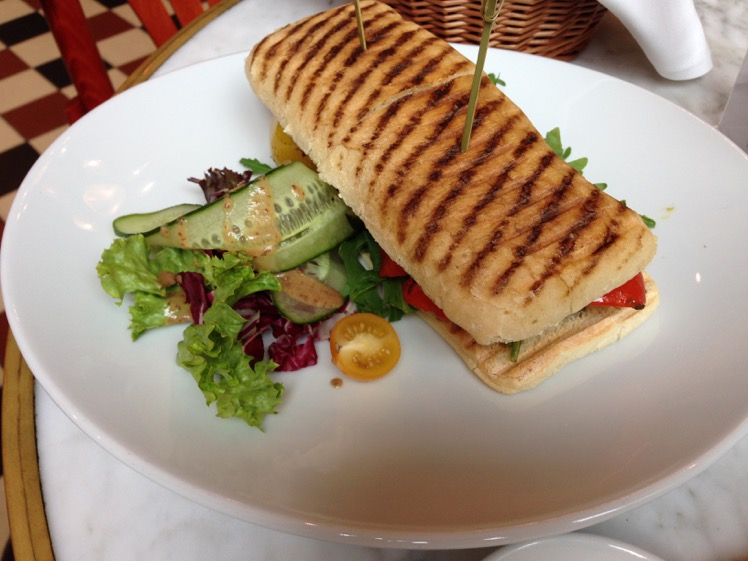 Grilled Chicken Sandwich and Salad