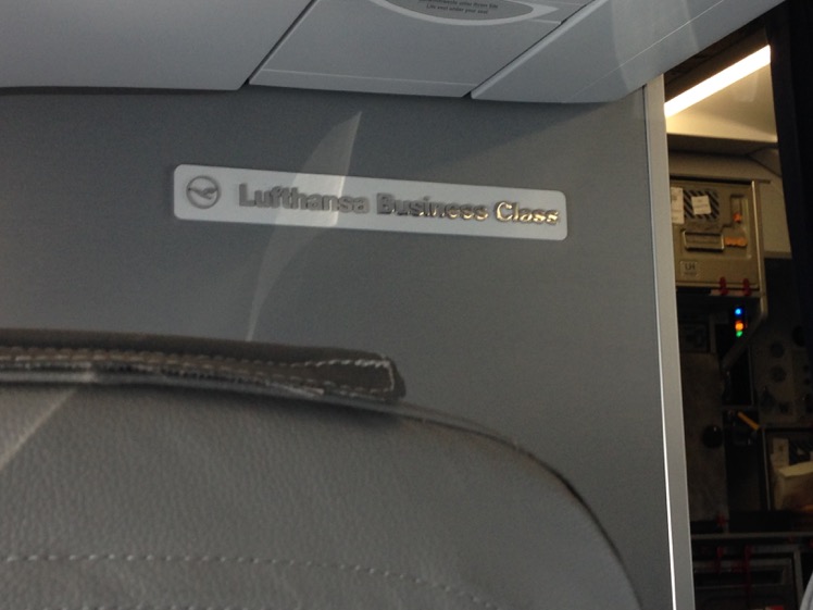 Lufthansa Business Class sign