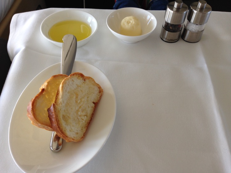 Bread, butter, vinaigrette