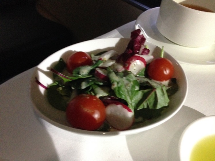 Mixed Leaf Salad with Red Radish and Cherry Tomatoes accompanied by Mustard and Herb or Buttermilk Dressing