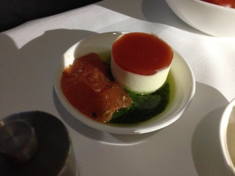 White Tomato Mousse with Arugula Pesto