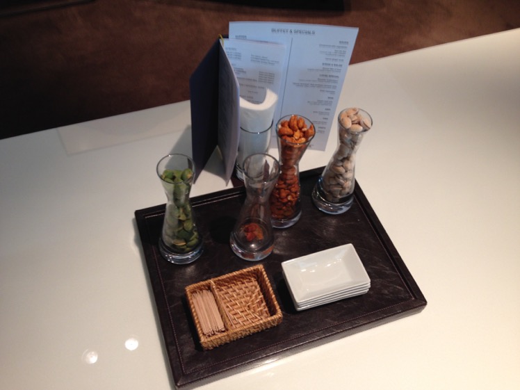 LH First Class Lounge snacks