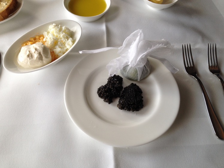 Caviar with the traditional Garnishes