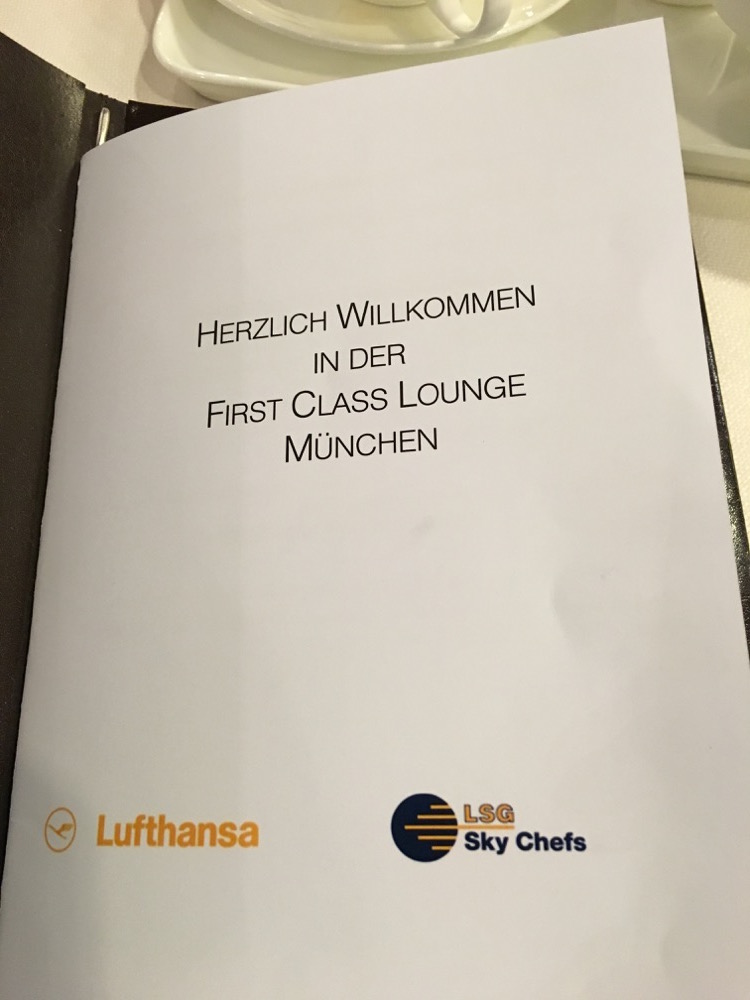 LH F Lounge MUC Restaurant Menu