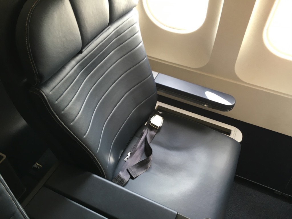 a seat with a seat belt on it